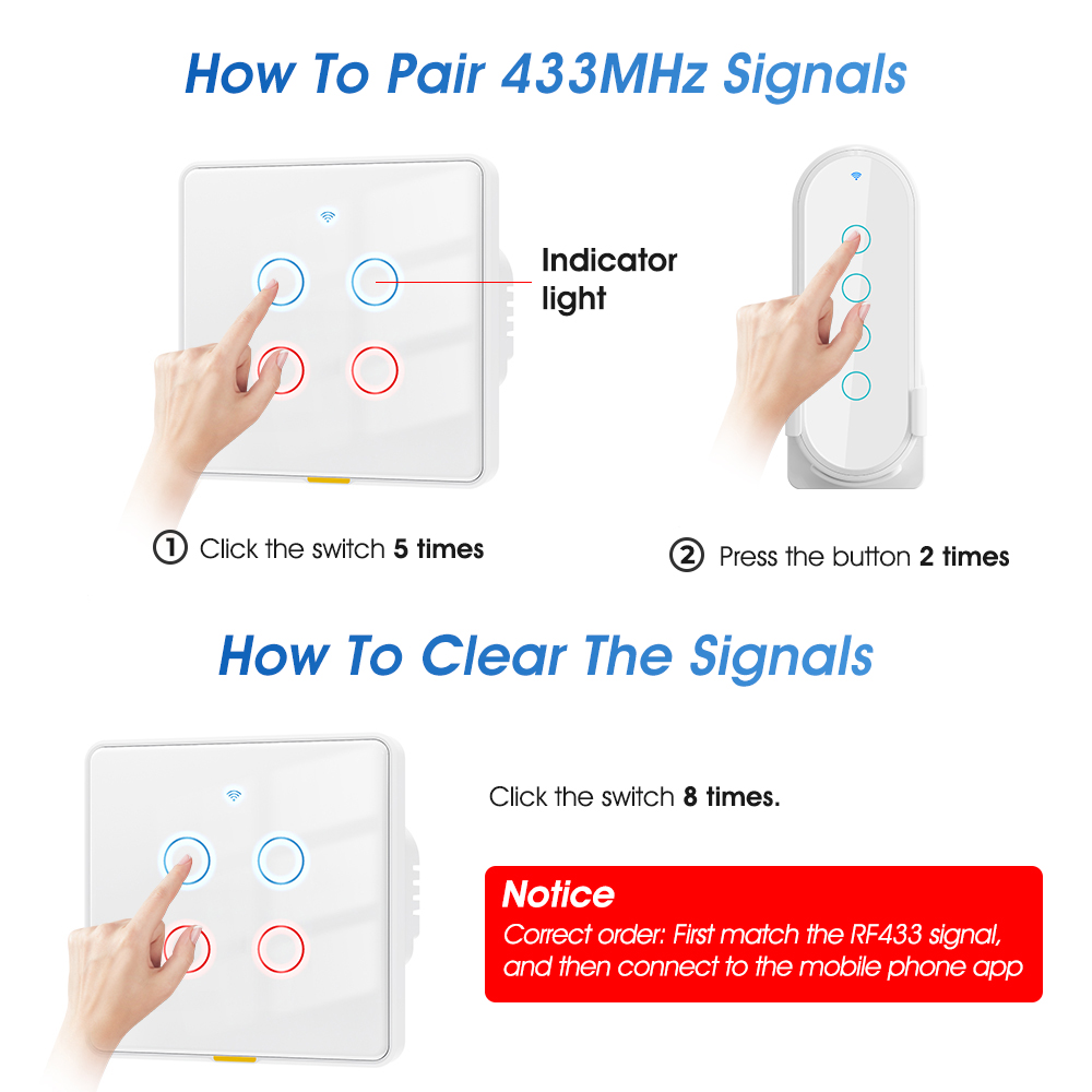 SMATRUL Tuya Smart Switch Wifi Remote Smart Switch Smart Home Control ...