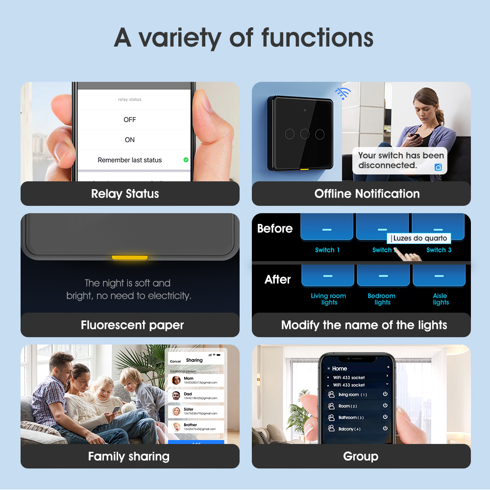 SMATRUL Tuya Smart Switch Wifi Remote Smart Switch Smart Home Control ...