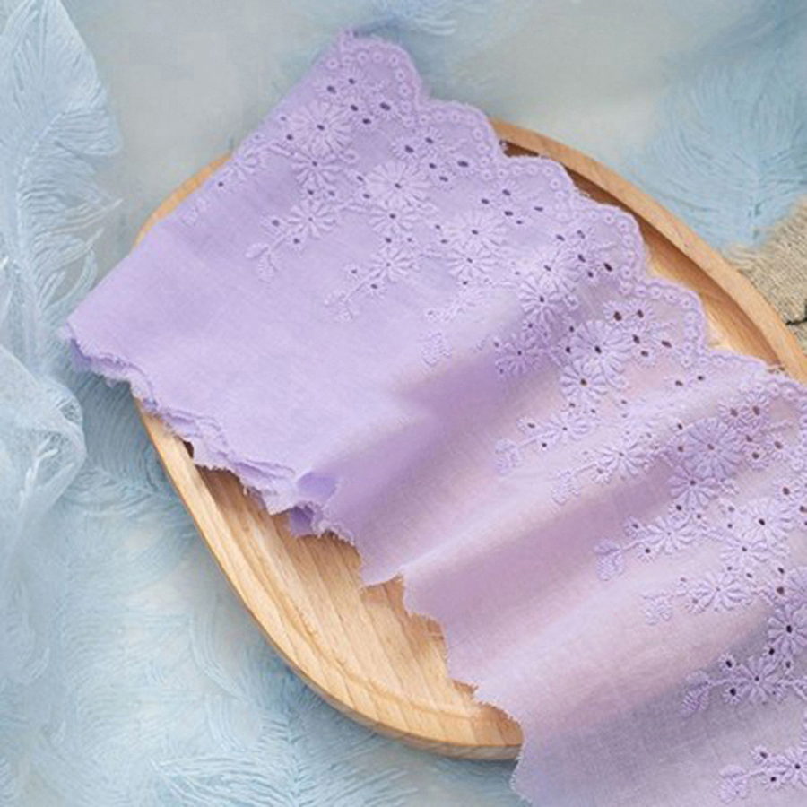 1Yard 100% Cotton Lace Fabric Sewing Guipure Trim Warp DIY Garment ...