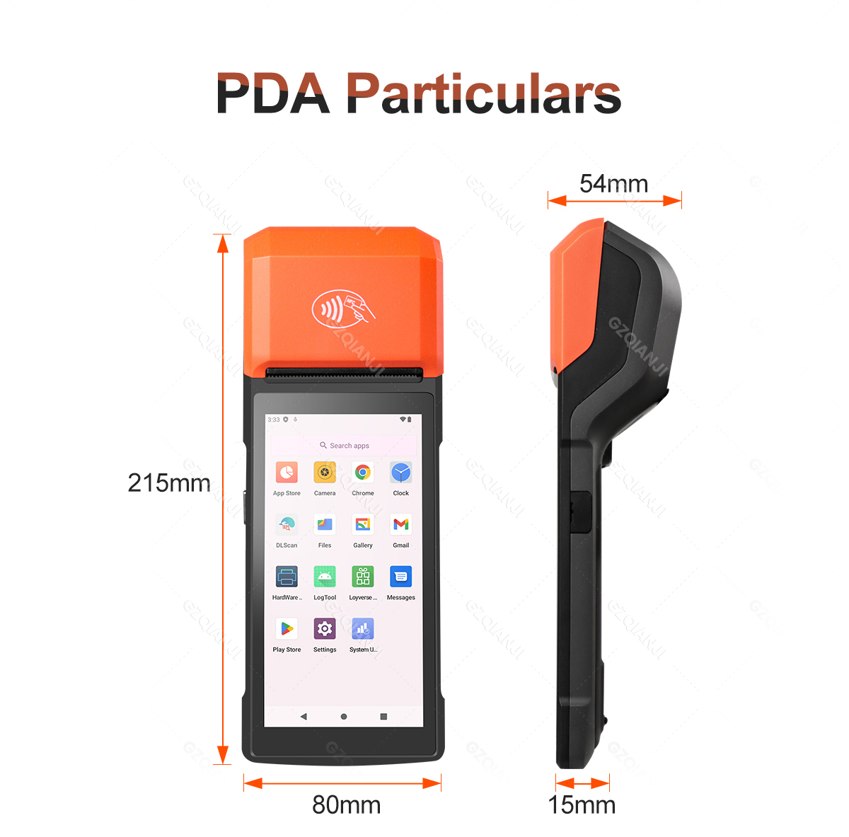 PDA POS H10S Smart Mobile Terminal NFC 2D Scanner Support Loyverse POS ...