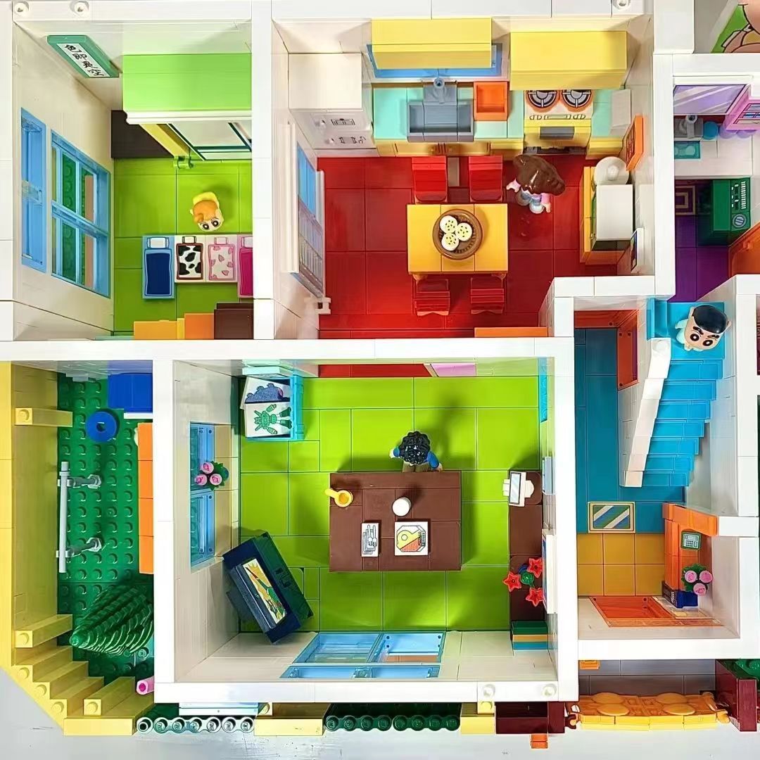 Crayon Shin-chan's House Building Blocks 2415 Pcs Keeppley Architecture ...