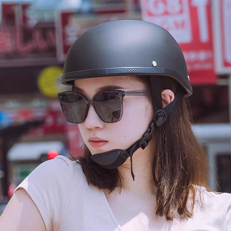 YLFC 3/4 Open Face Jet Helmet Vintage Adult Style Jet Helmet
