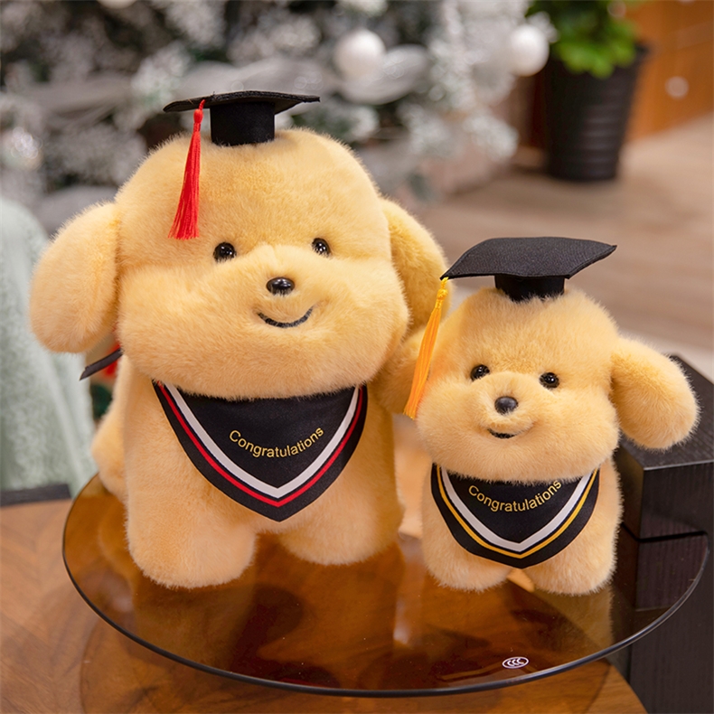 Graduation Dog Plushie Stuffed Toy Dr Puppy Plush Toy Grad Doll Class ...