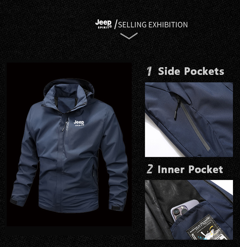 【2-3 days arrive!!!】JEEP SPIRIT Windproof Waterproof For Men ...