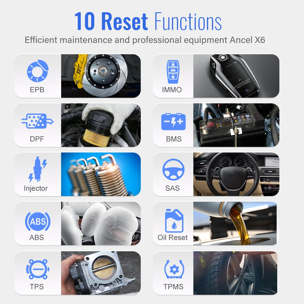 【Local Ship】Ancel X6 OBD2 Automotive Scanner Professional Professional ...