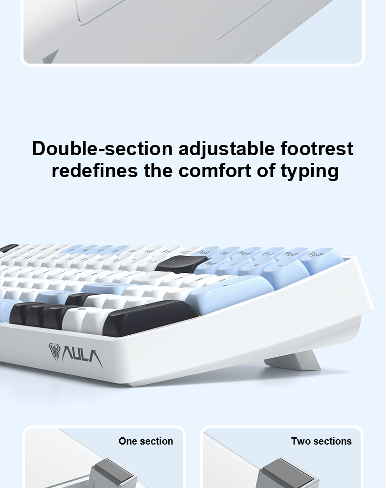AULA S100 S100PRO Mechanical Keyboard 99 Key Mixed Light PBT Keycaps ...