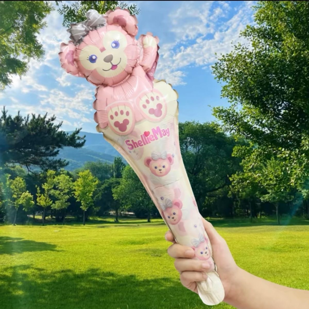 现货 速出！新版 Cartoon Nezha holds a baton to strike aluminum foil birthday ...
