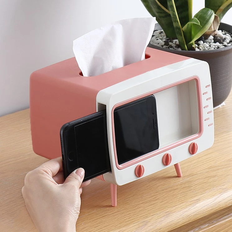 New model Tissue box with phone stand tissue box television mobile ...