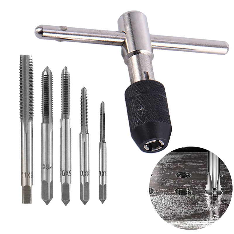 SOLIVIBE Tap Wrench Set 12 * 60 T-Shaped Manual Tapping Tool for 3mm ...