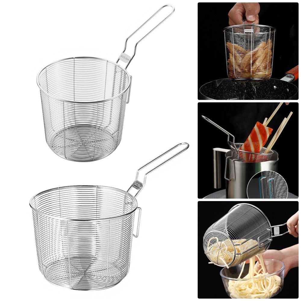 GUSTAVA 1Pcs Strainer Mesh, Chip Serving 304 Stainless Steel Deep ...