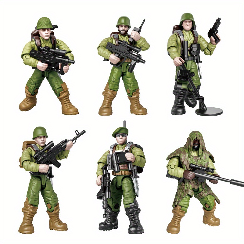 8 Pack Military Soldier Model Kit - Special Forces Action Figures with ...