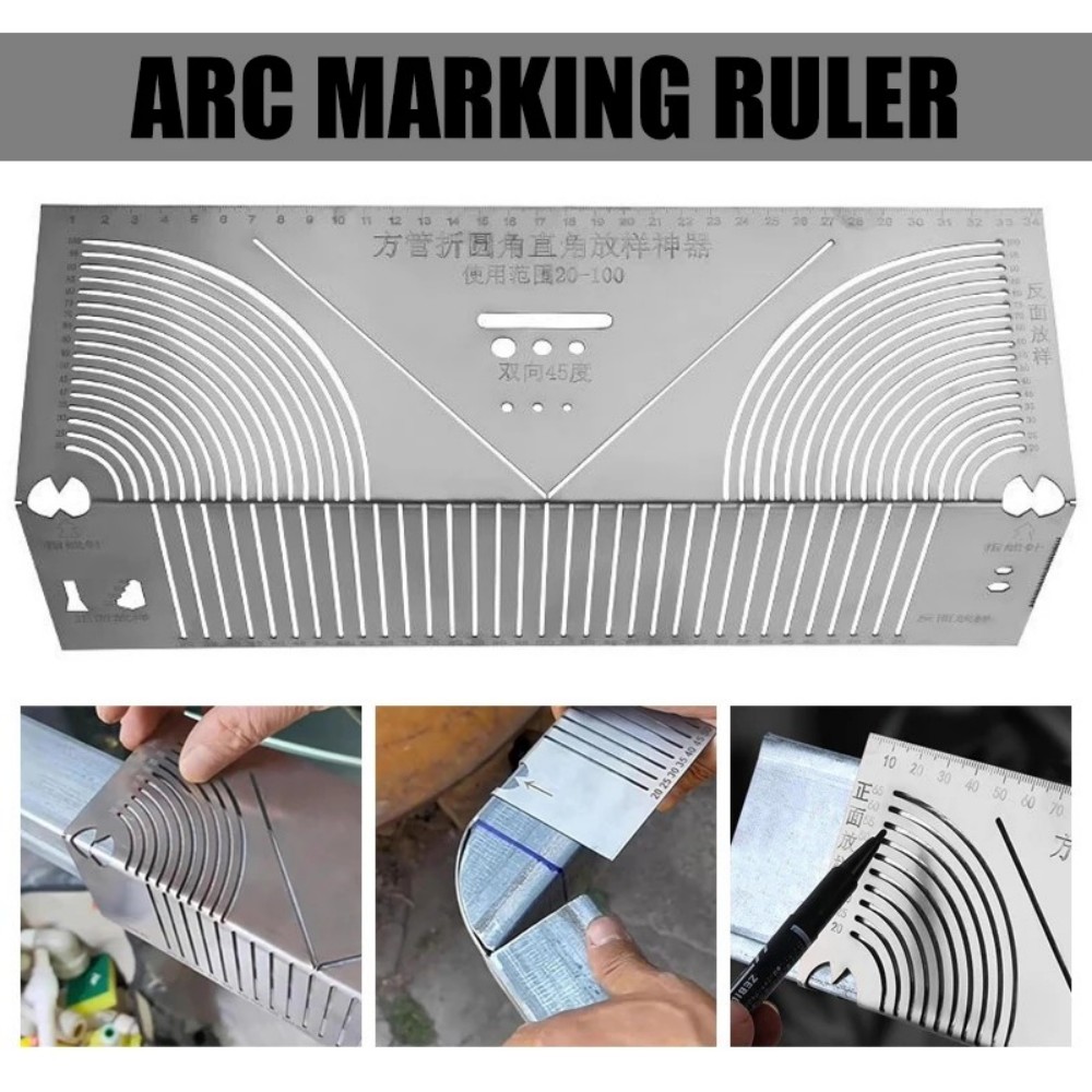Arc Marking Ruler Right Angle Construction Arc Parallel Drawing Tool 90 ...