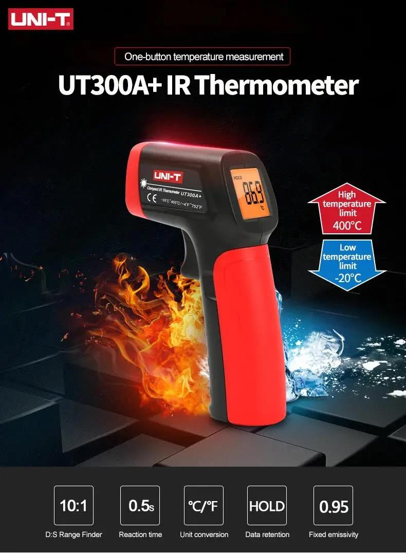 UNI-T UT300A+ Laser Infrared Thermometer Handheld Digital Non Contact ...