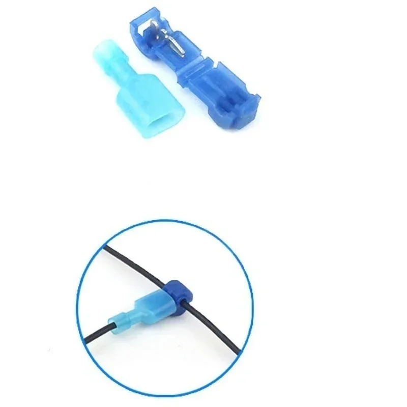60/120PCS T-Type Wire Crimp Terminal Clips Boxed Quick Connection ...