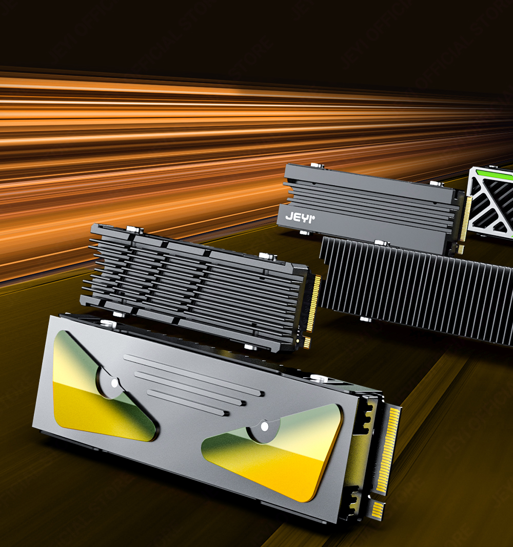 JEYI M.2 SSD Heatsink Cooler 2280 with Cooling Eyes - Aluminum Alloy ...