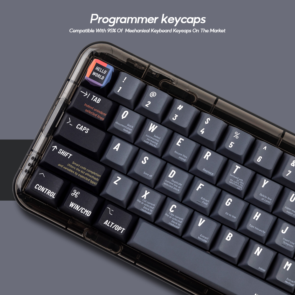 Programmer Keycaps 135-key PBT Set MDA Profile Keycaps Mechanical ...