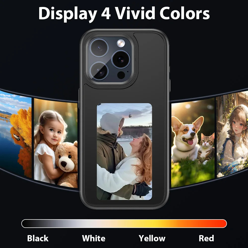 Smart NFC E ink phone case For iphone 16 15 14plus 13 ProMax High end ...