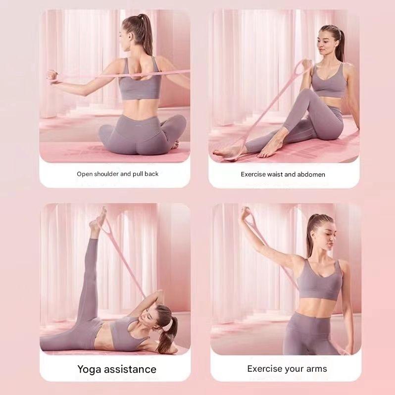 Yoga Restraint Band Silicone High Elastic 8-shaped Home Fitness Belt ...