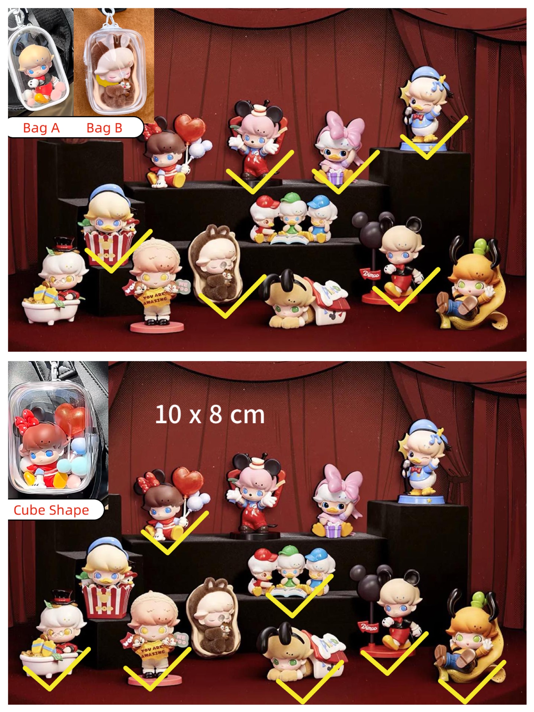 sell only bag, DIMOO × DISNEY Series Figures protective case, DIMOO ...