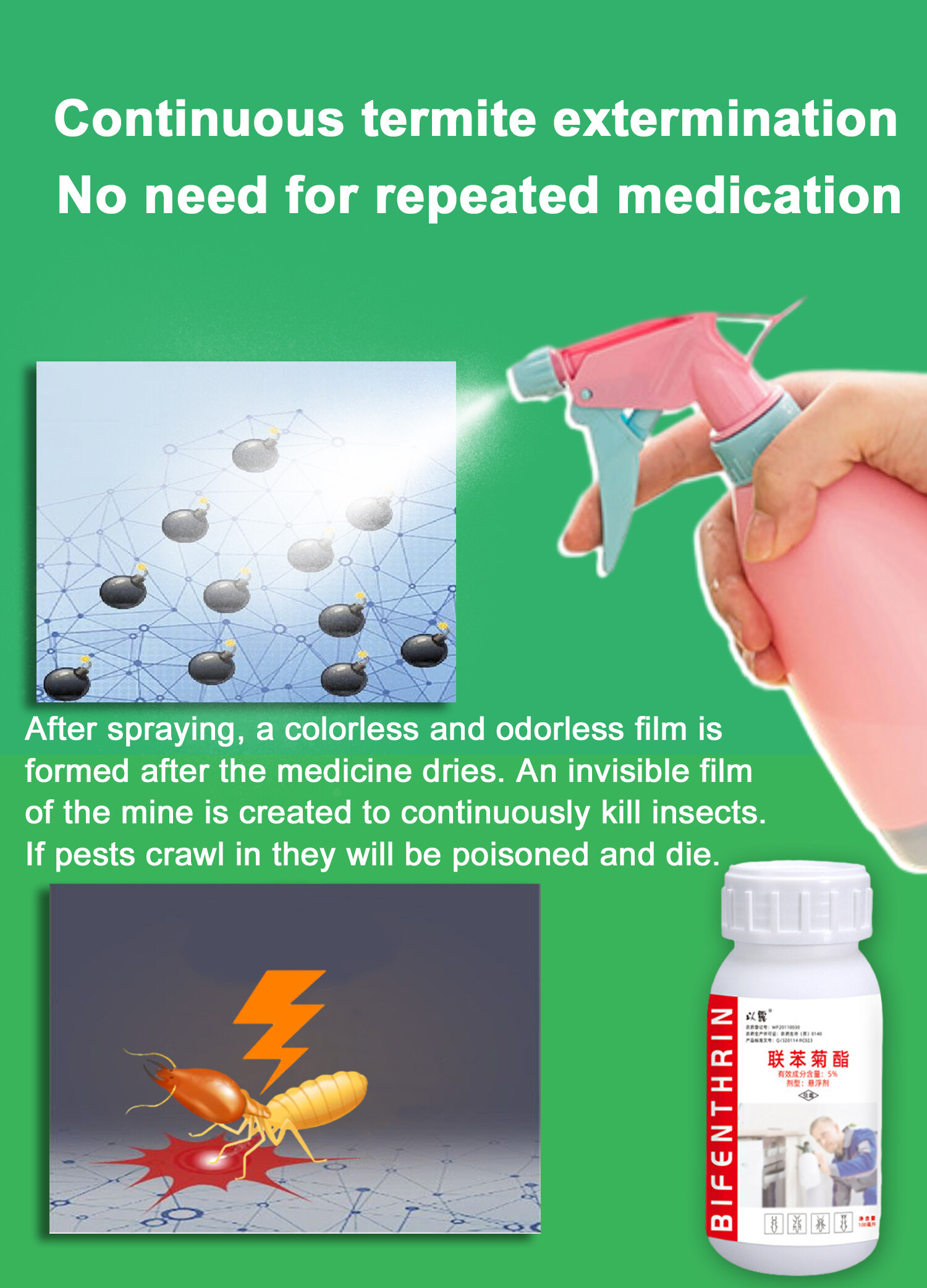 🐜Free spray bottle🐜 racun anai anai killer spray One spray kills the ...