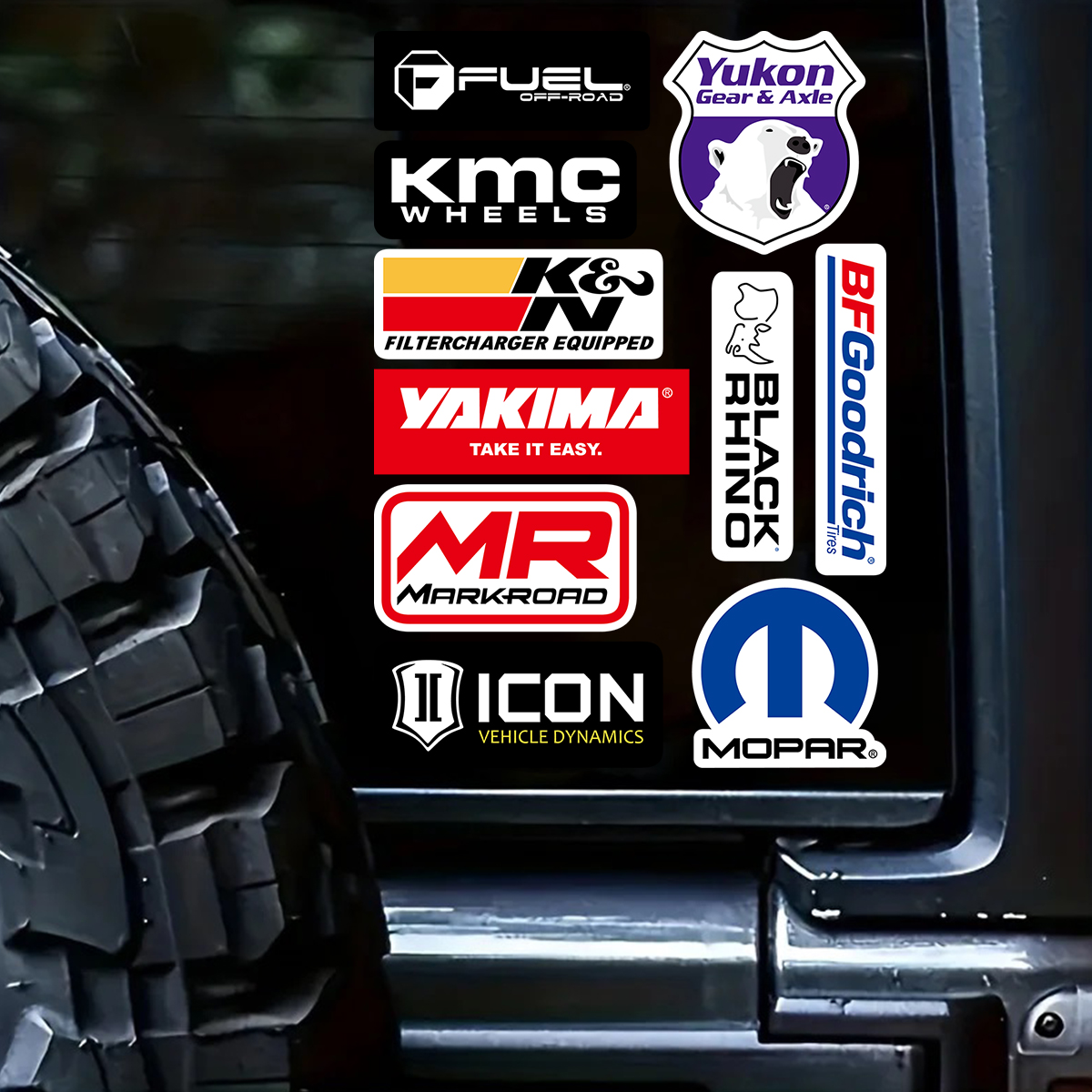 Wrangler Tank 300 FOX ARB TJM MR Waterproof 4x4 Sticker - Offroad Car ...