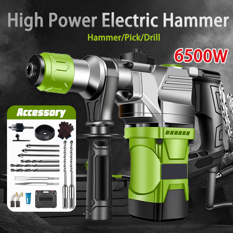 Rotary Hammer Drill Demolition Hammer Heavy Duty Concrete High-power ...