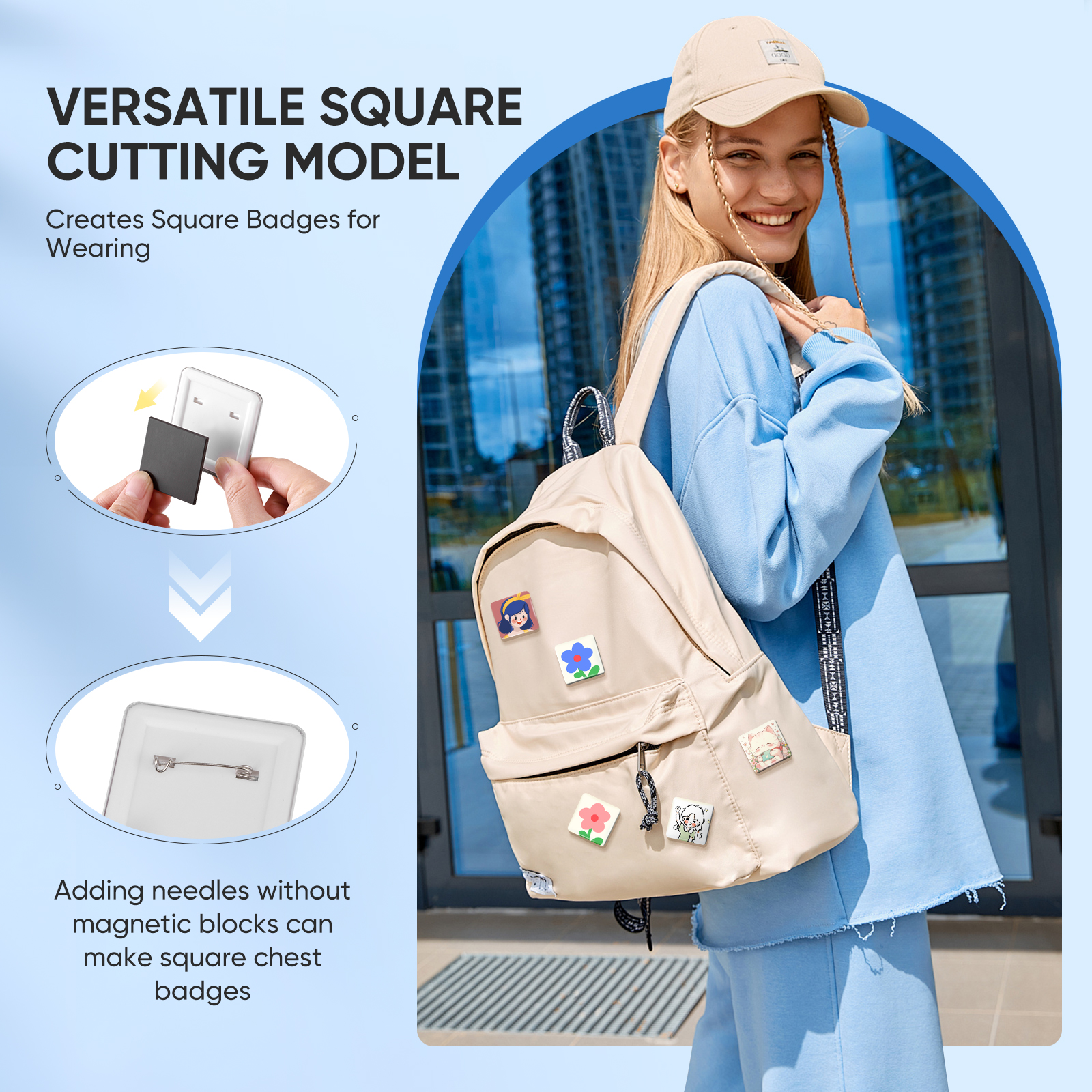 🚚 Local delivery🚚 50x50mm Square Refrigerator Badge Press Machine ...