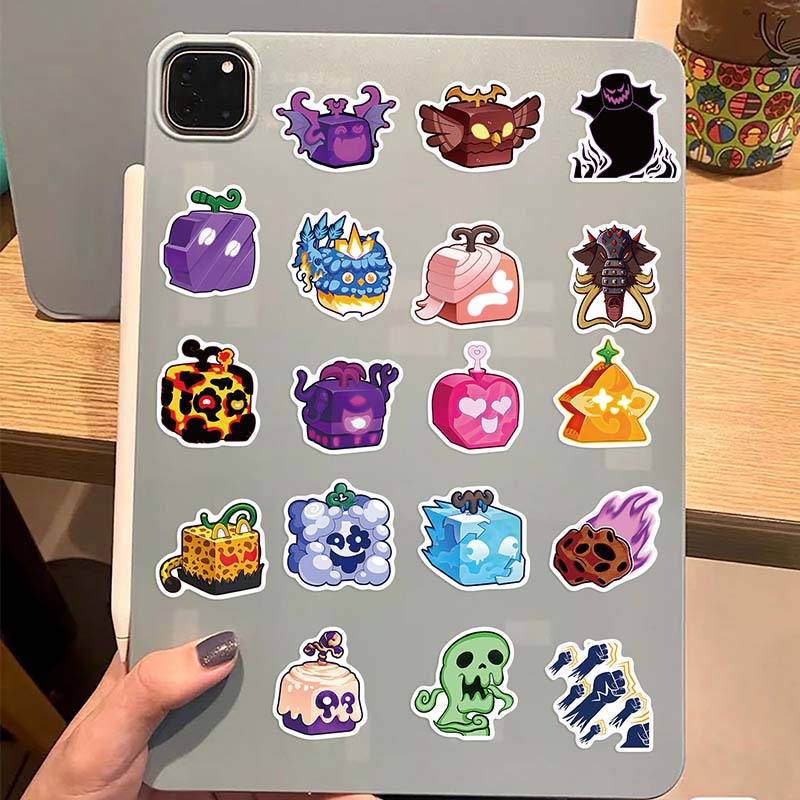 50PCS Cartoon Blox Fruits Stickers Roblox Game Decals Luggage ...