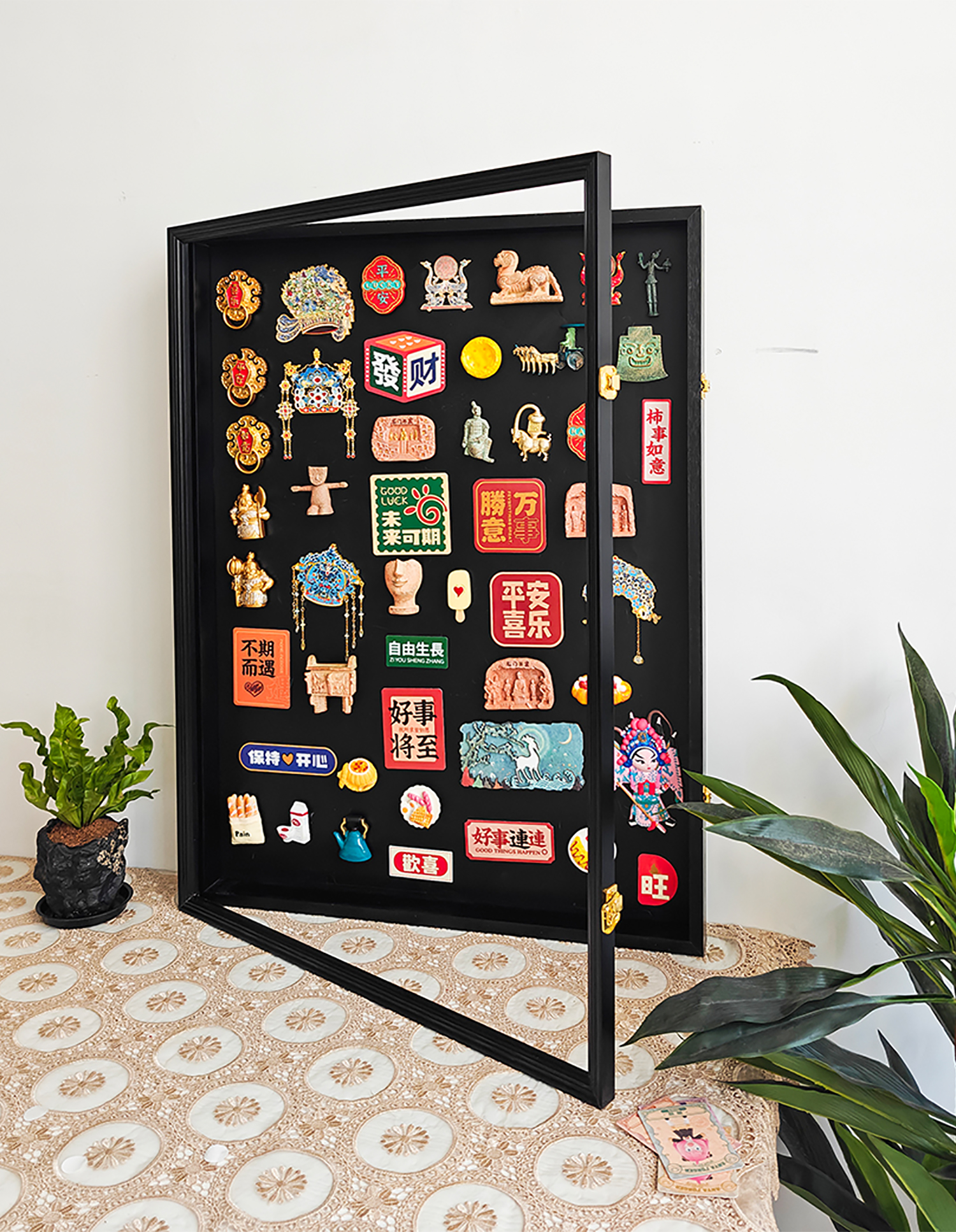 Fridge magnet storage frame magnetic magnet collection display board ...