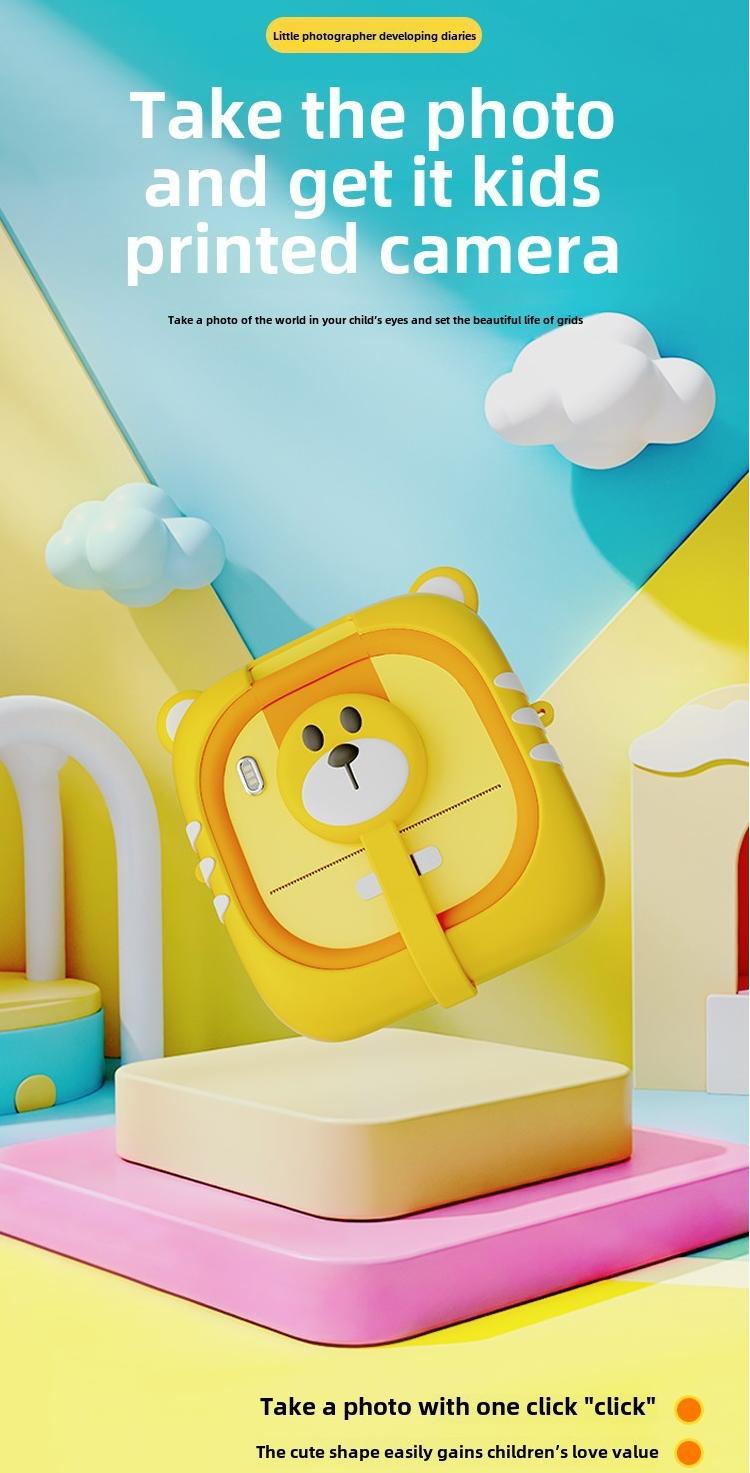 Kids Camera Instant Print, Cartoon Kids Camera, Kids Instant Camera ...