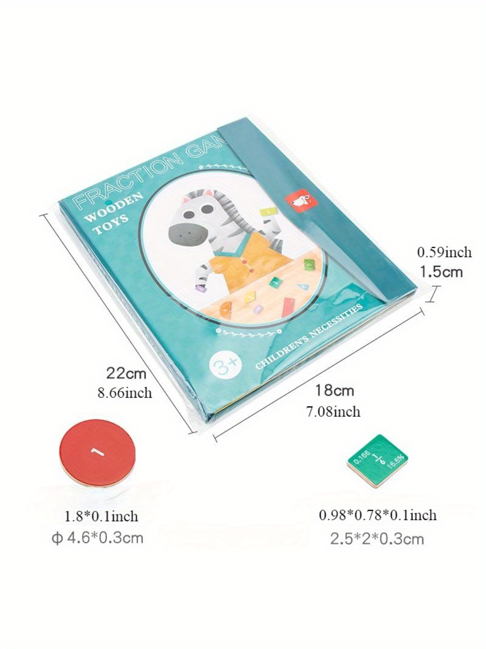 Magnetic Math Book for Kids 3-8 Years - STEM Fraction & Percentage ...