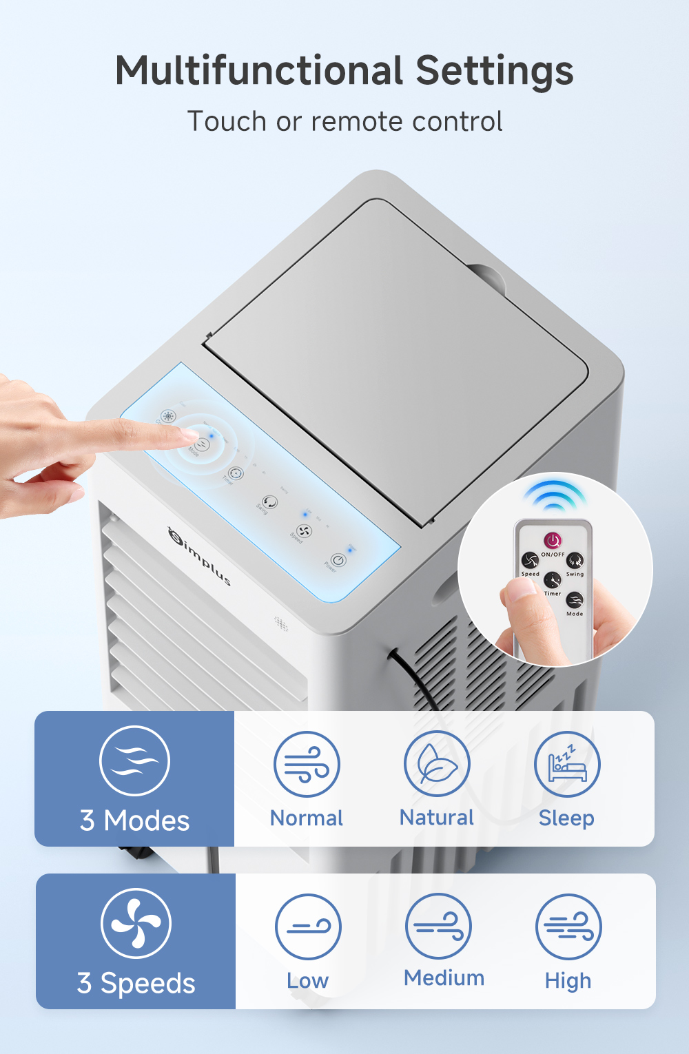 【Hot Comb】Simplus Low Noise Air Cooler | 10L Water Tank | 8M Distance ...