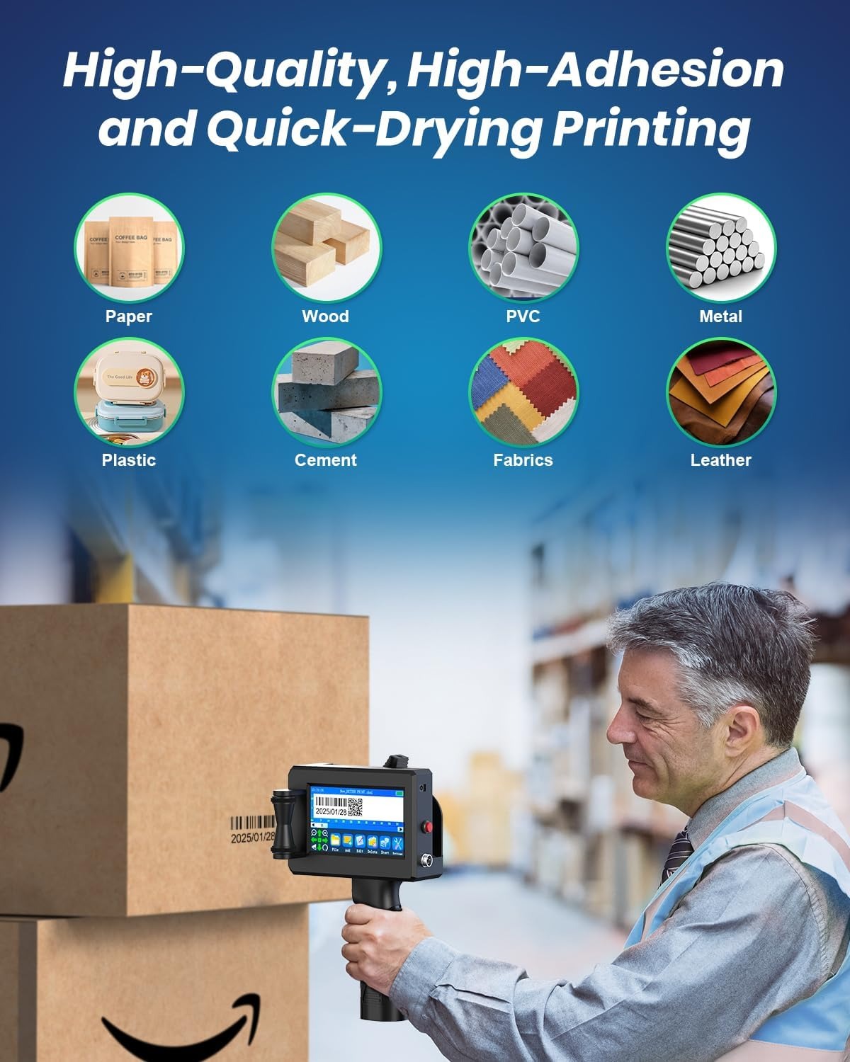 Handheld Inkjet Printer Wireless Inkjet Date Time Coder portable ...