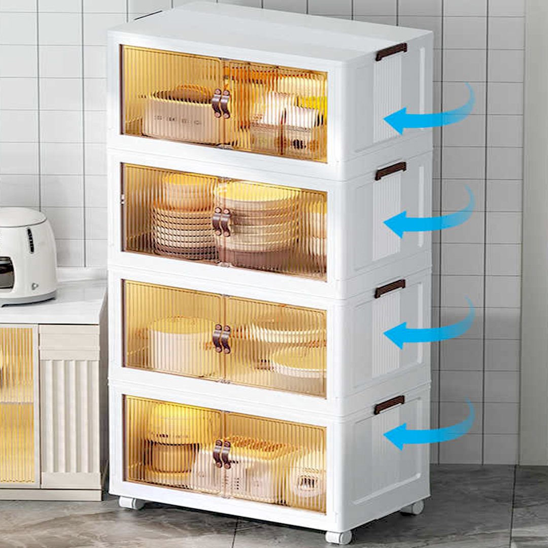68CM 4/5/6 Layers Extra Large Storage Cabinet Removable Stackable ...