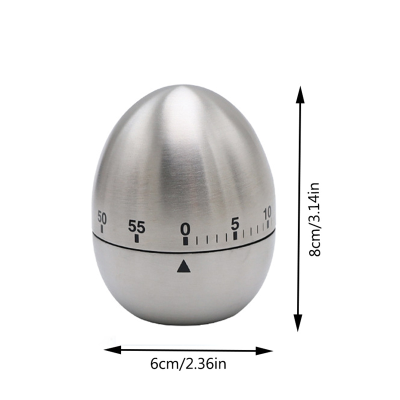 KIPRUN Kitchen Timer, 60 Minutes Stainless Steel Egg Kitchen Timer ...