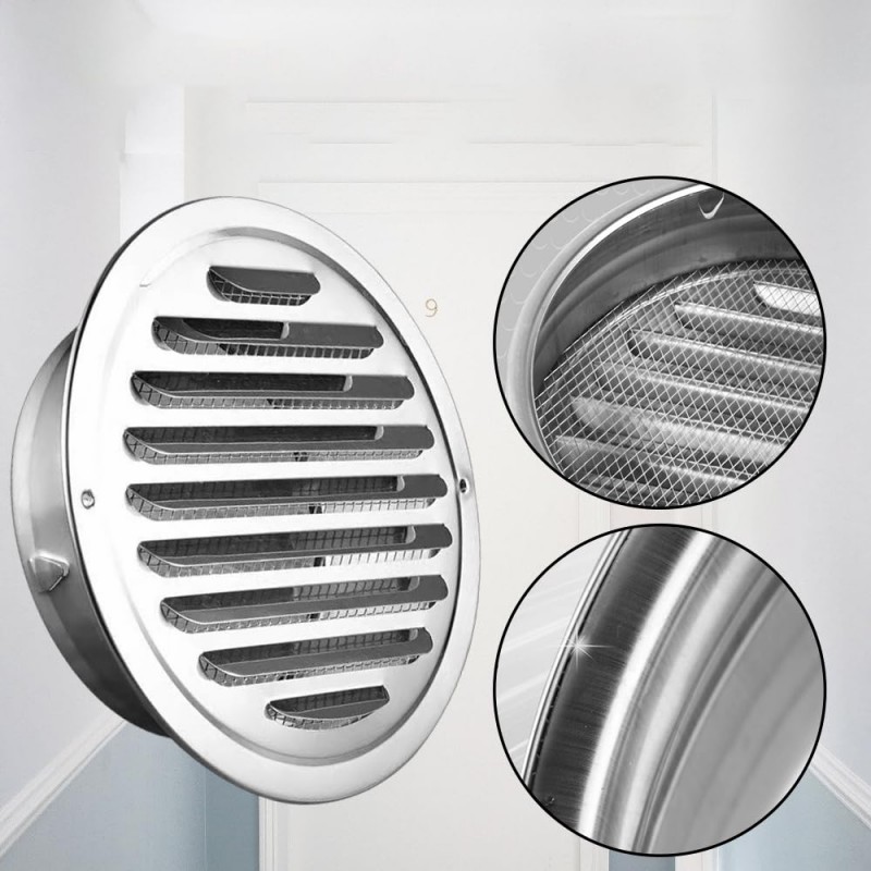 4/6/7 Inch Round Stainless Steel Air Vent Grille Insect Protection Home ...