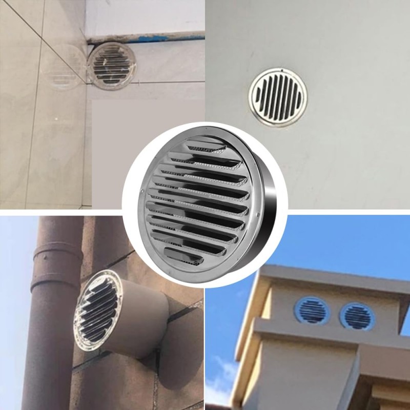 4/6/7 Inch Round Stainless Steel Air Vent Grille Insect Protection Home ...
