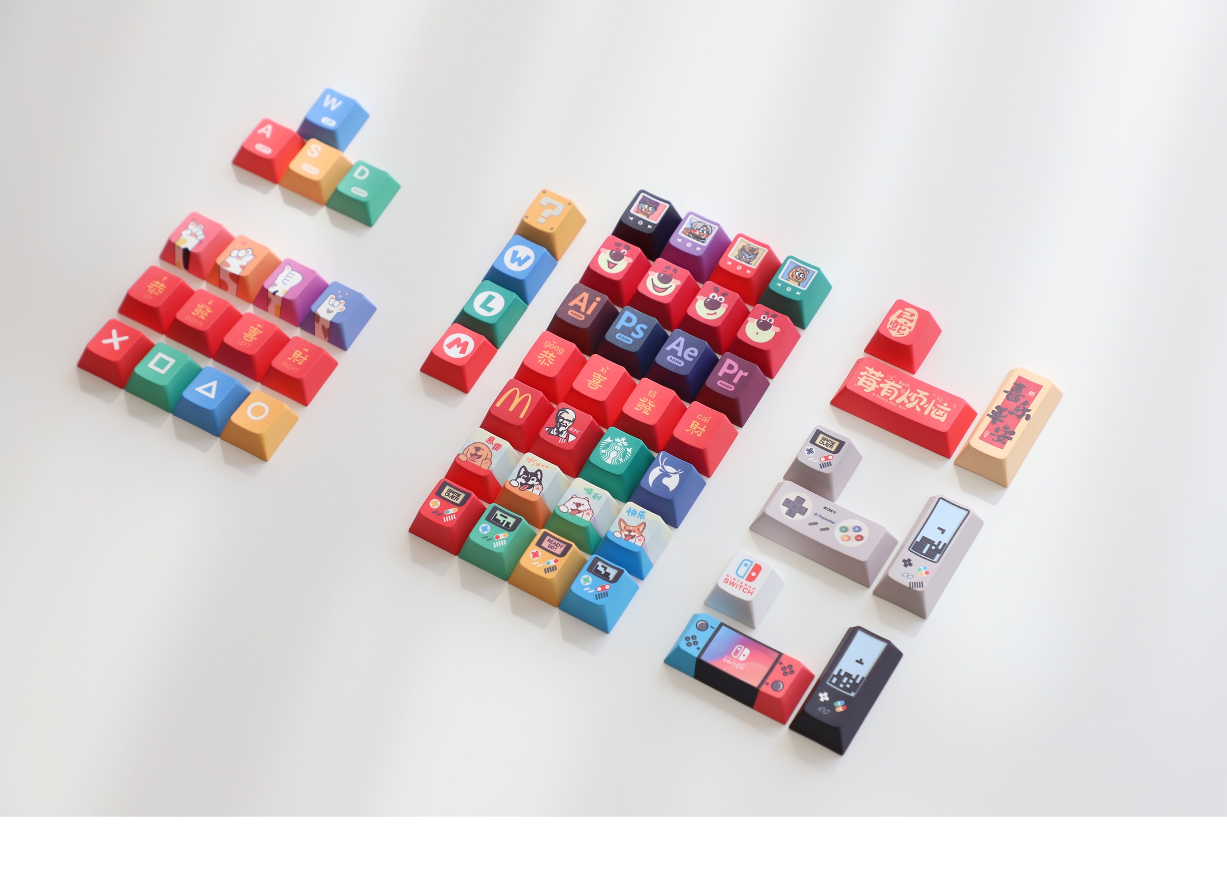 Individual Keycaps PBT Dye-sub Cherry Profile Keycap Custom Keycaps ...
