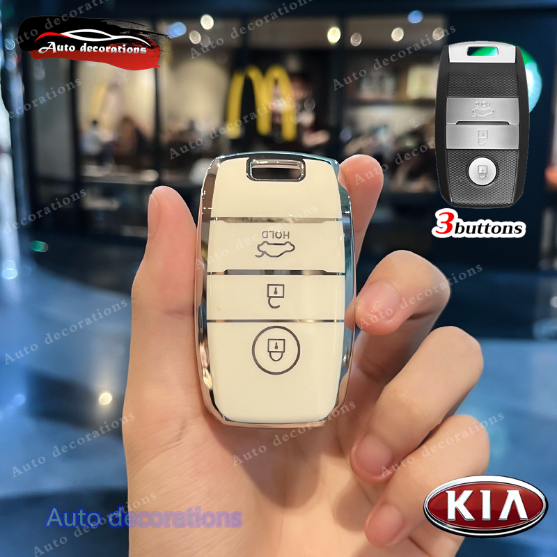KIA rio picanto K3 key cover silver edge kia setos soluto cerato 2014 ...