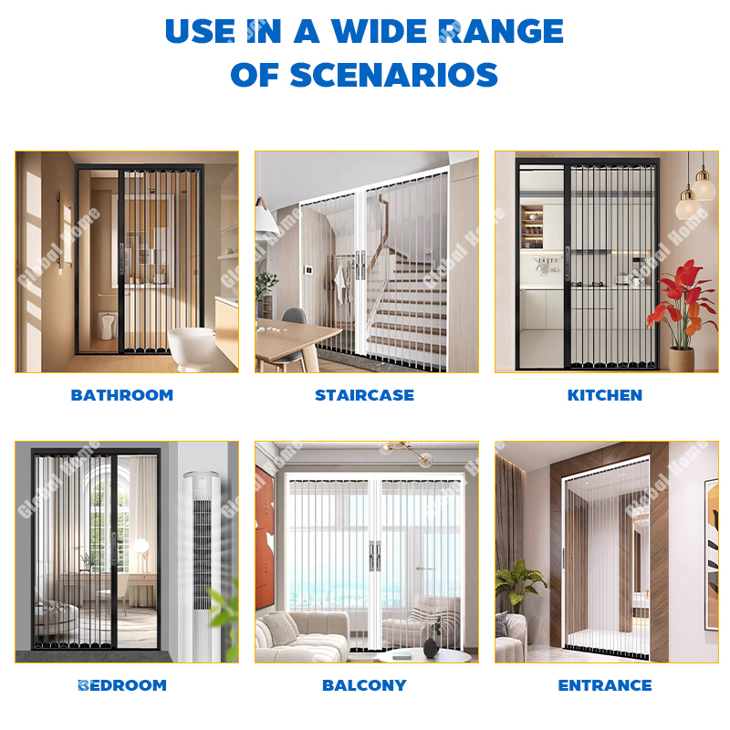 Curated visual reference: Transparent Acrylic Crystal Panel Folding Sliding Door For Air Photo Inspiration
