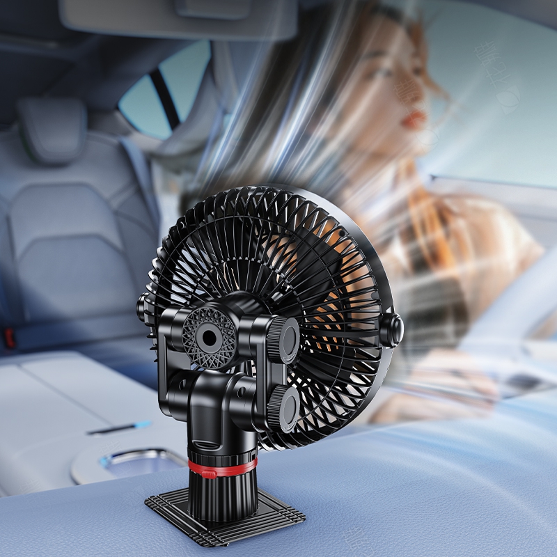 OATSBASF 12V/24V Universal Truck Cooling Fan with Metal Clip Heavy