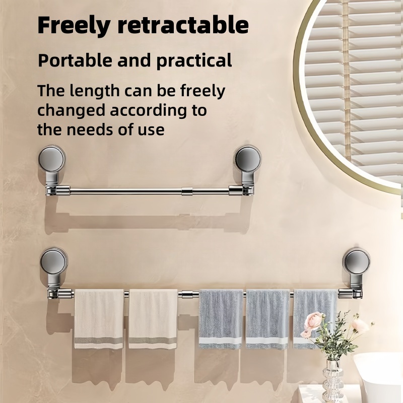 Towel hanger clothes drying rack in the bathroom can be extended and ...