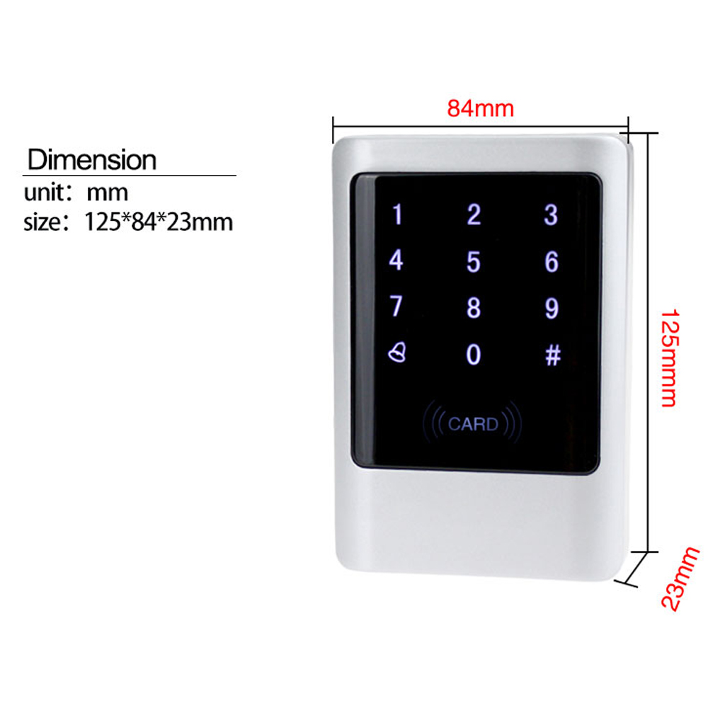 IP65 Waterproof Access Control Touch Metal Smart Keyless Lock 125KHz/13 ...