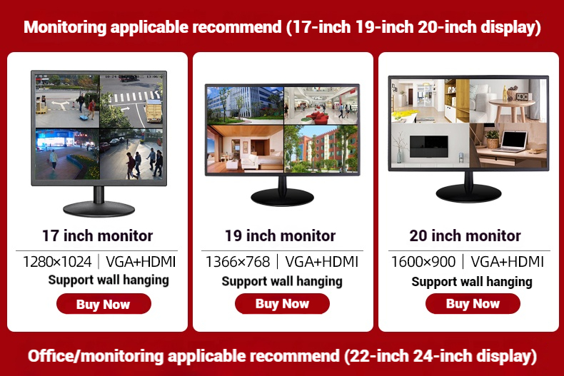 Curved/Flat Monitor PC 19-27 Inch With Speaker 75HZ 1080P LED Computer ...
