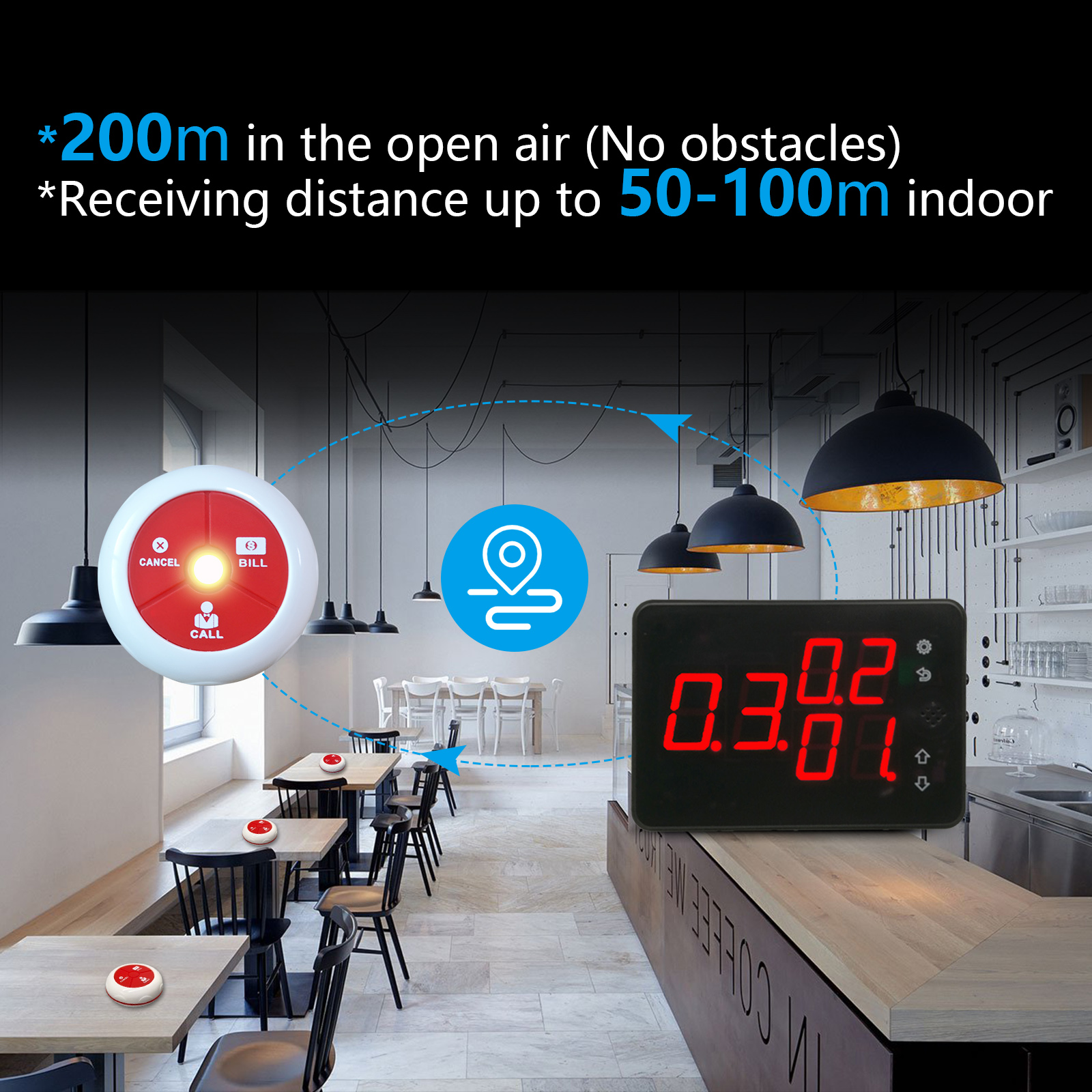 [Wireless Call System] Restaurant Pager with Voice Broadcast & 10 ...