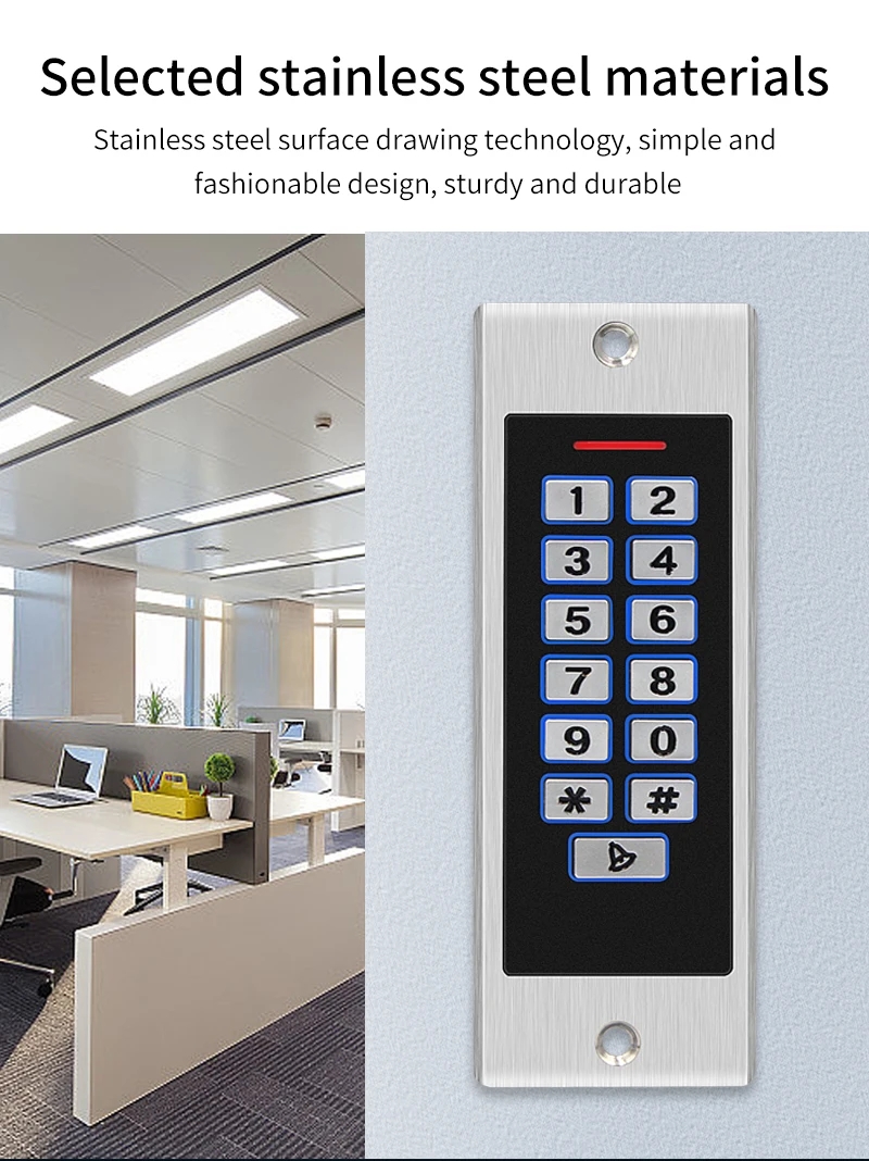 Fingerprint Access Control Keypad Embedded Waterproof Metal RFID ...
