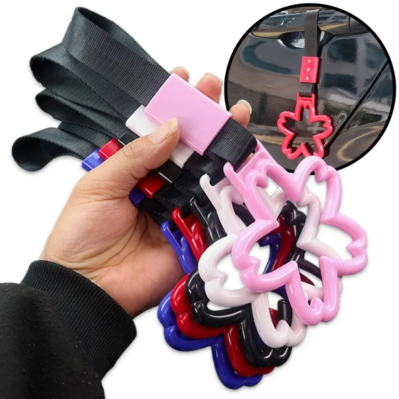 Cherry Blossom Hanging Ring Car Tow Strap Pull Ring Static Belt ...