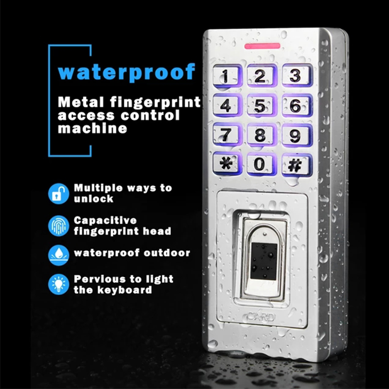 Backlight Semiconductor Fingerprint Metal Keypad IP68 Waterproof RFID ...