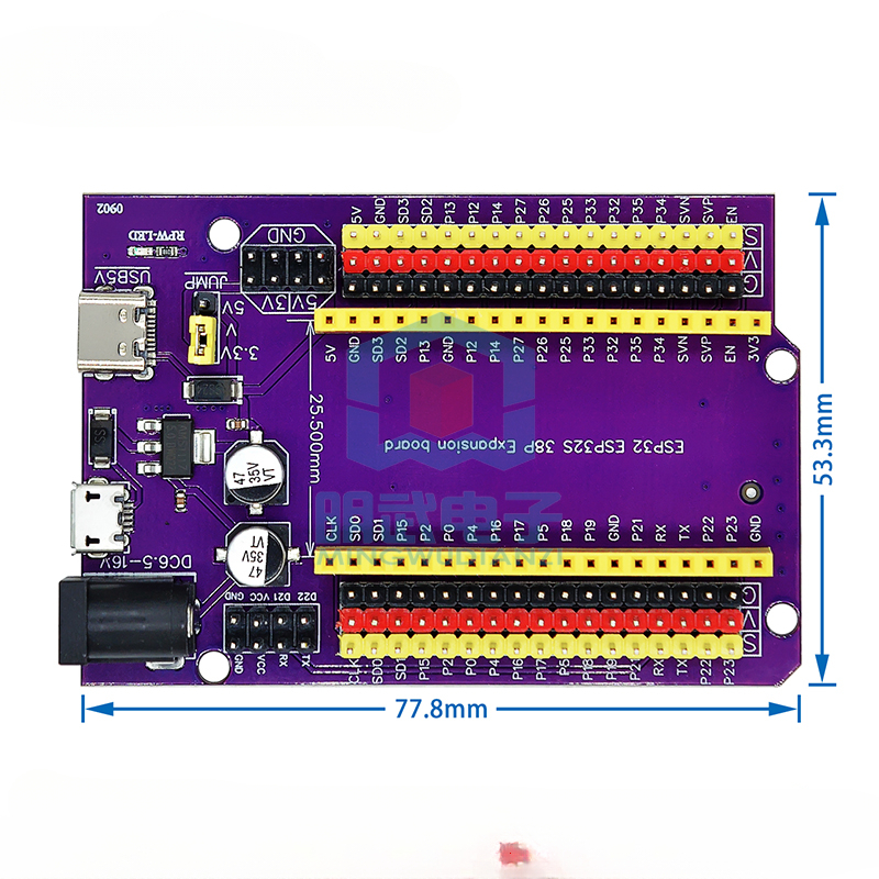 ESP32-DevKitC Development Board ESP32 Bottom Board Can Be Equipped with ...