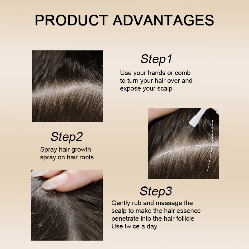 RAVINIA Hair growth spray 60ml Hair care Anti hair loss Fast hair ...